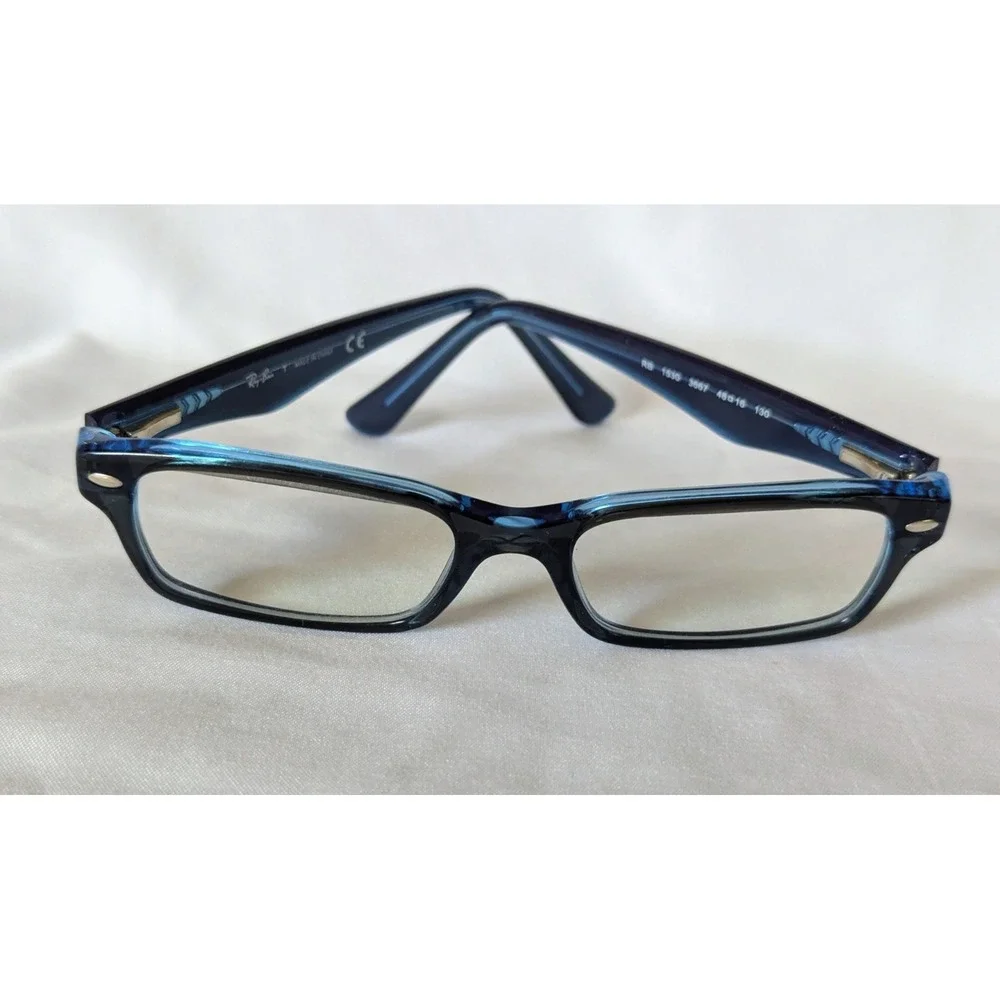 Ray-Ban RB1530 3667 Eyeglasses Rectangular Blue Full Rim Boys Frames‎  48-16-130